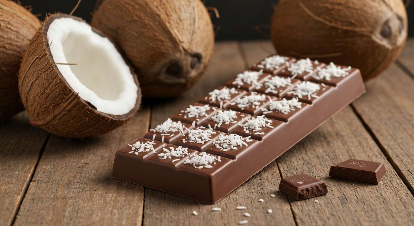 Tablette de chocolat &agrave; la noix de coco : un cadeau original et gourmand