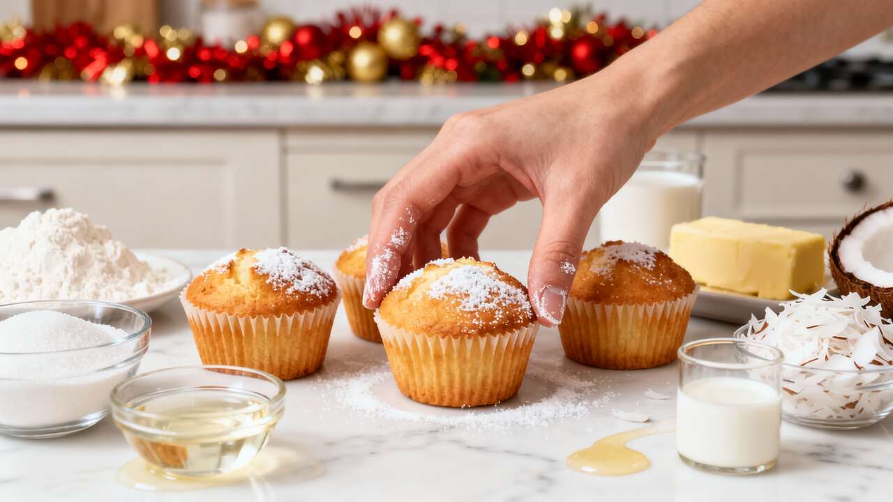 Recette de cupcakes à la noix de coco pour le Nouvel An