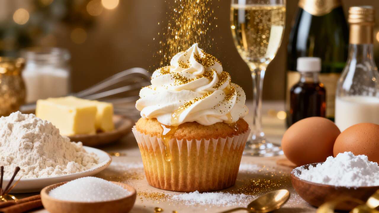 Recette de cupcakes au champagne pour le 31 décembre