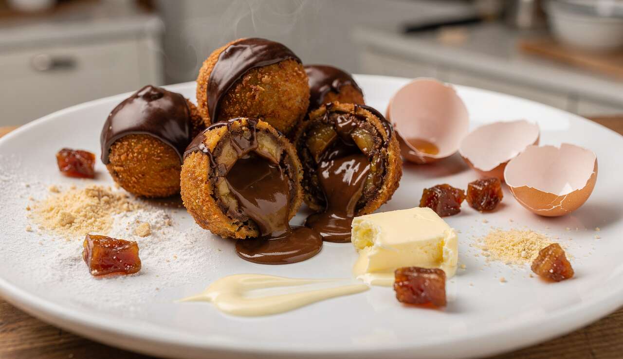 Cromesquis au chocolat et butter toffee : recette gourmande