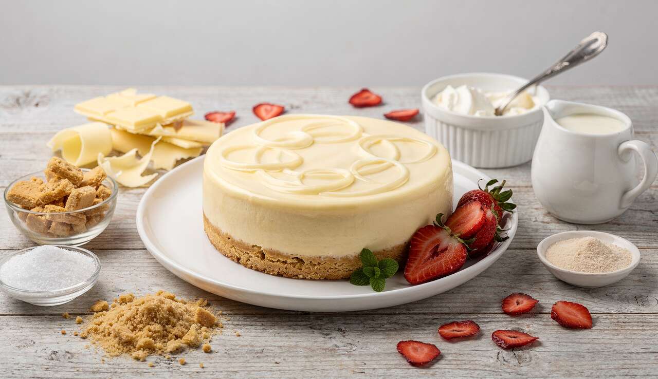 Cheesecake au chocolat blanc et fraise : recette gourmande