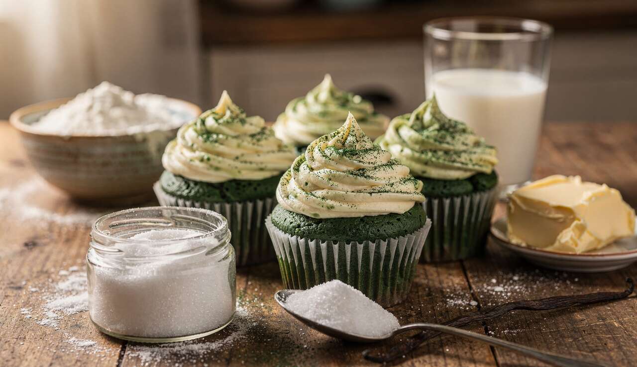 Recette de cupcakes verts à la spiruline de Cyrielle