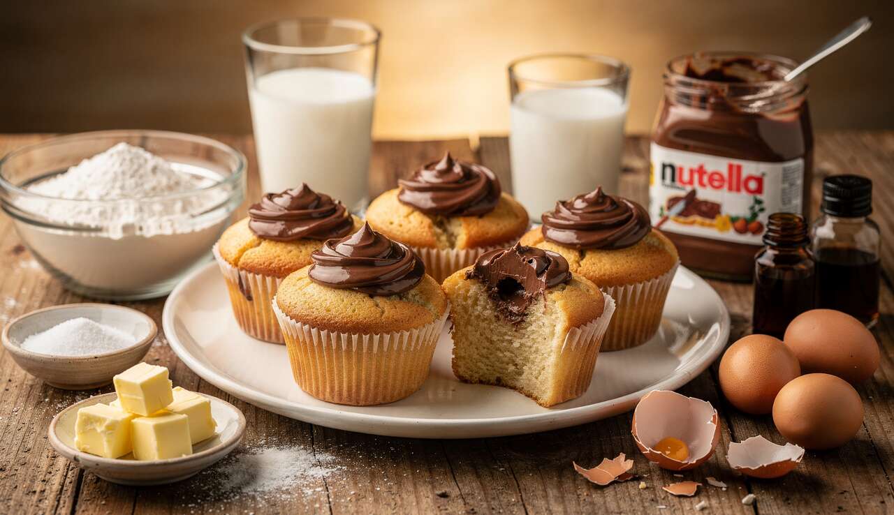 Recette de cupcakes moelleux au Nutella