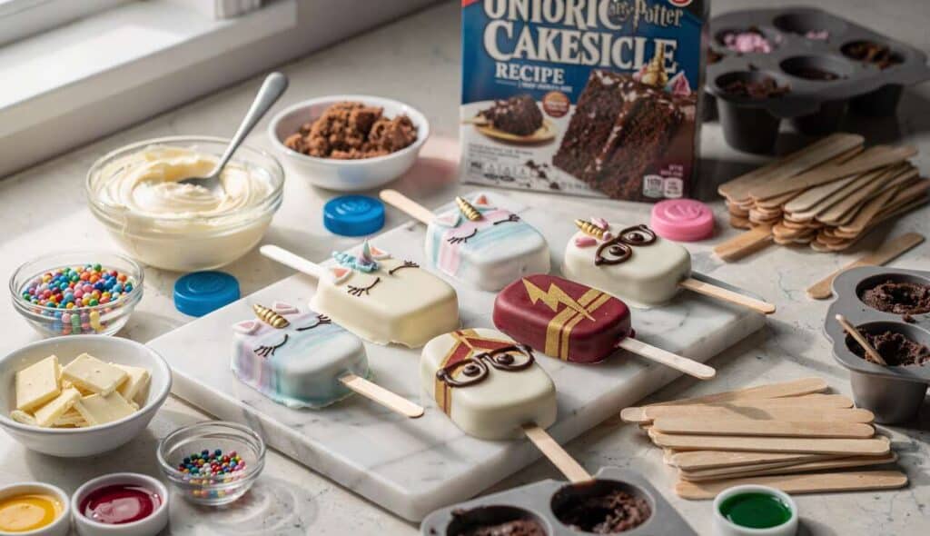 Recette Cakesicle Licorne et Harry Potter