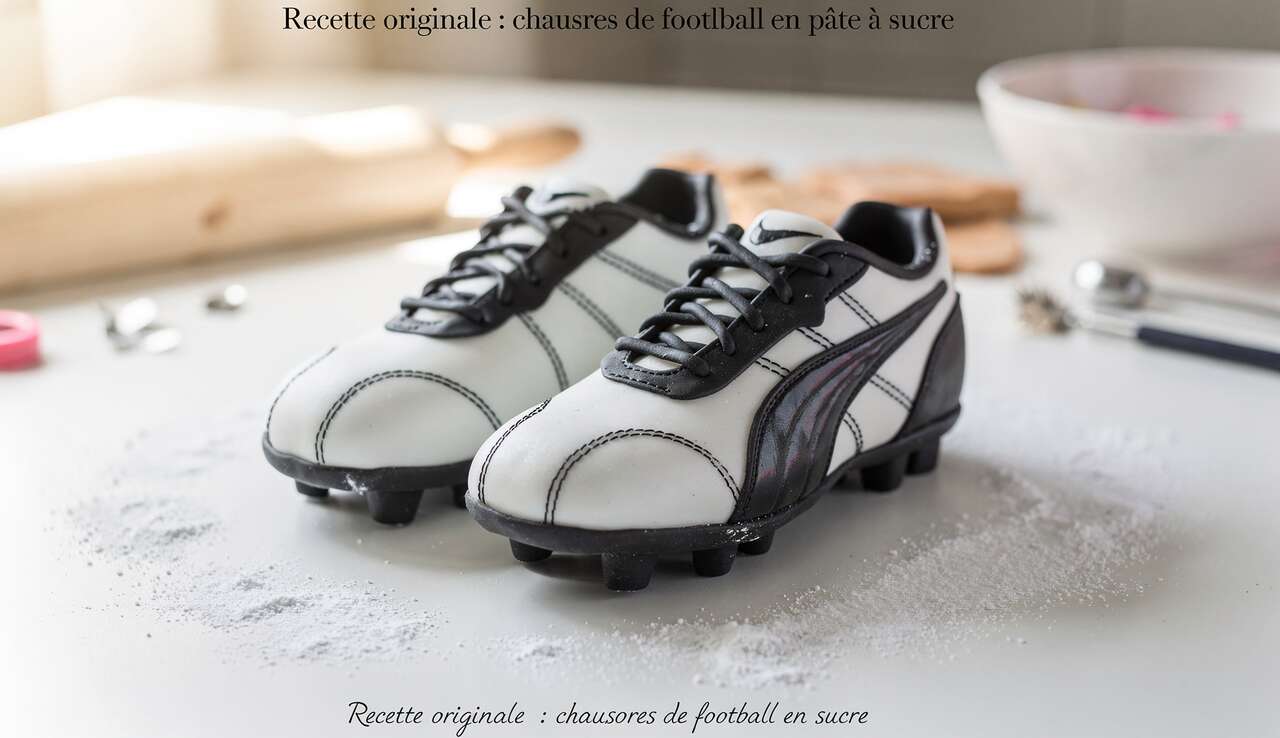 Recette originale : chaussures de football en pâte à sucre
