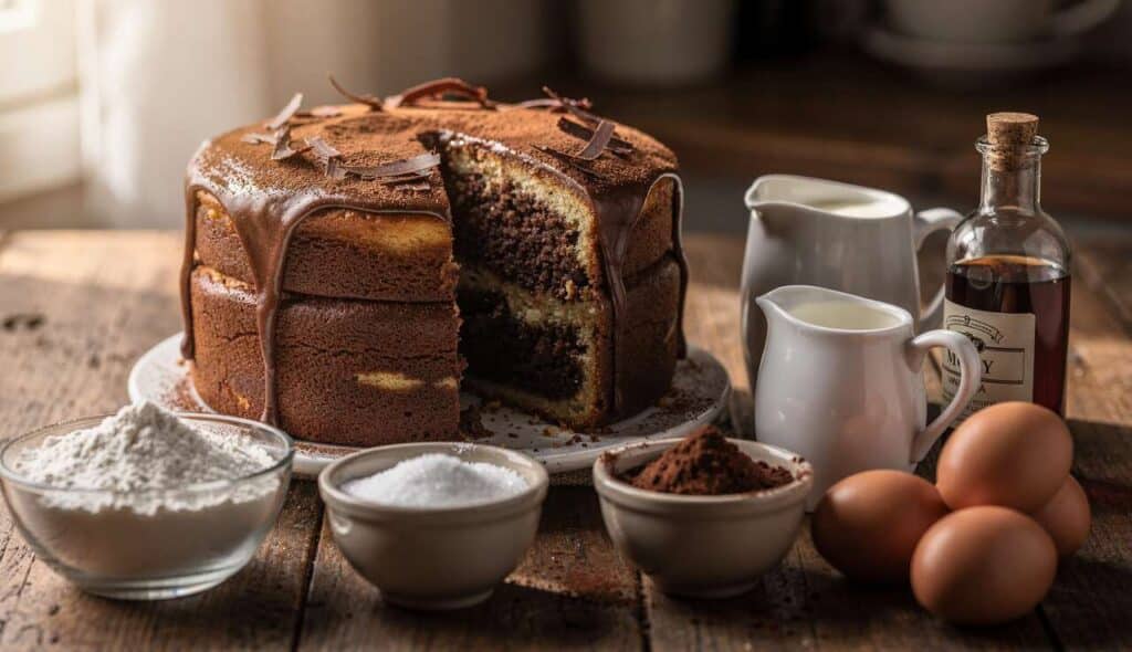 Recette facile : molly Cake chocolat-vanille