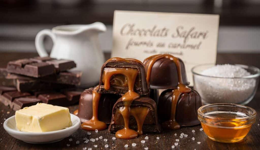Chocolats Safari fourrés au caramel : recette gourmande
