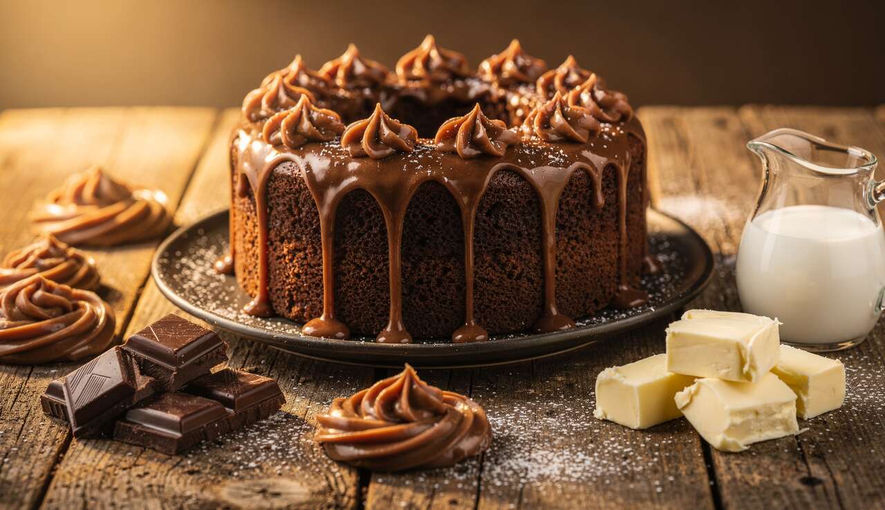 Gâteau au chocolat : recette de la ganache praliné