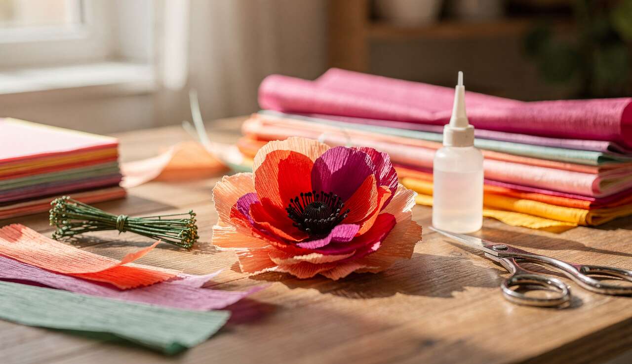 Guide pour créer une anémone en papier