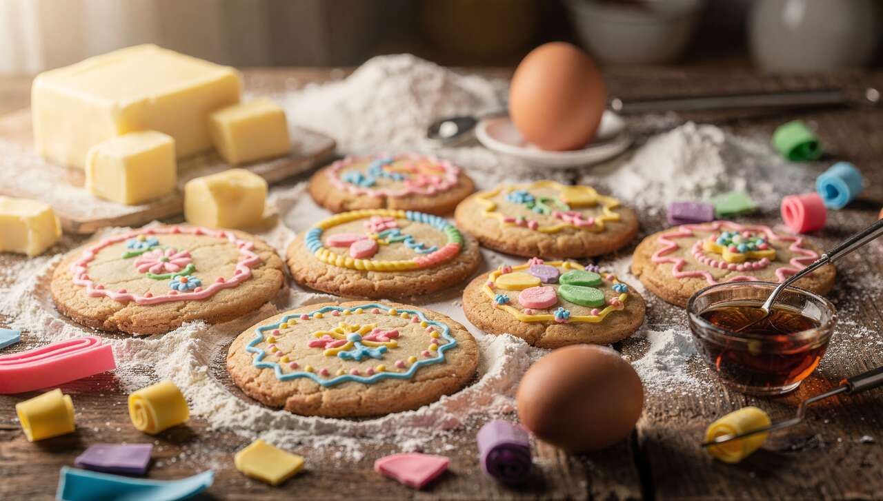 Biscuits de naissance décorés : recette en pâte à sucre