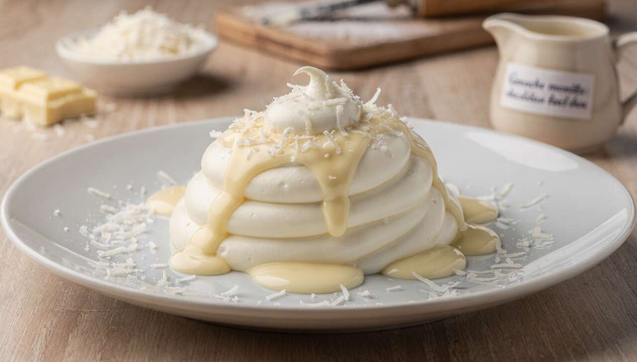 Ganache montée : chocolat blanc et noix de coco