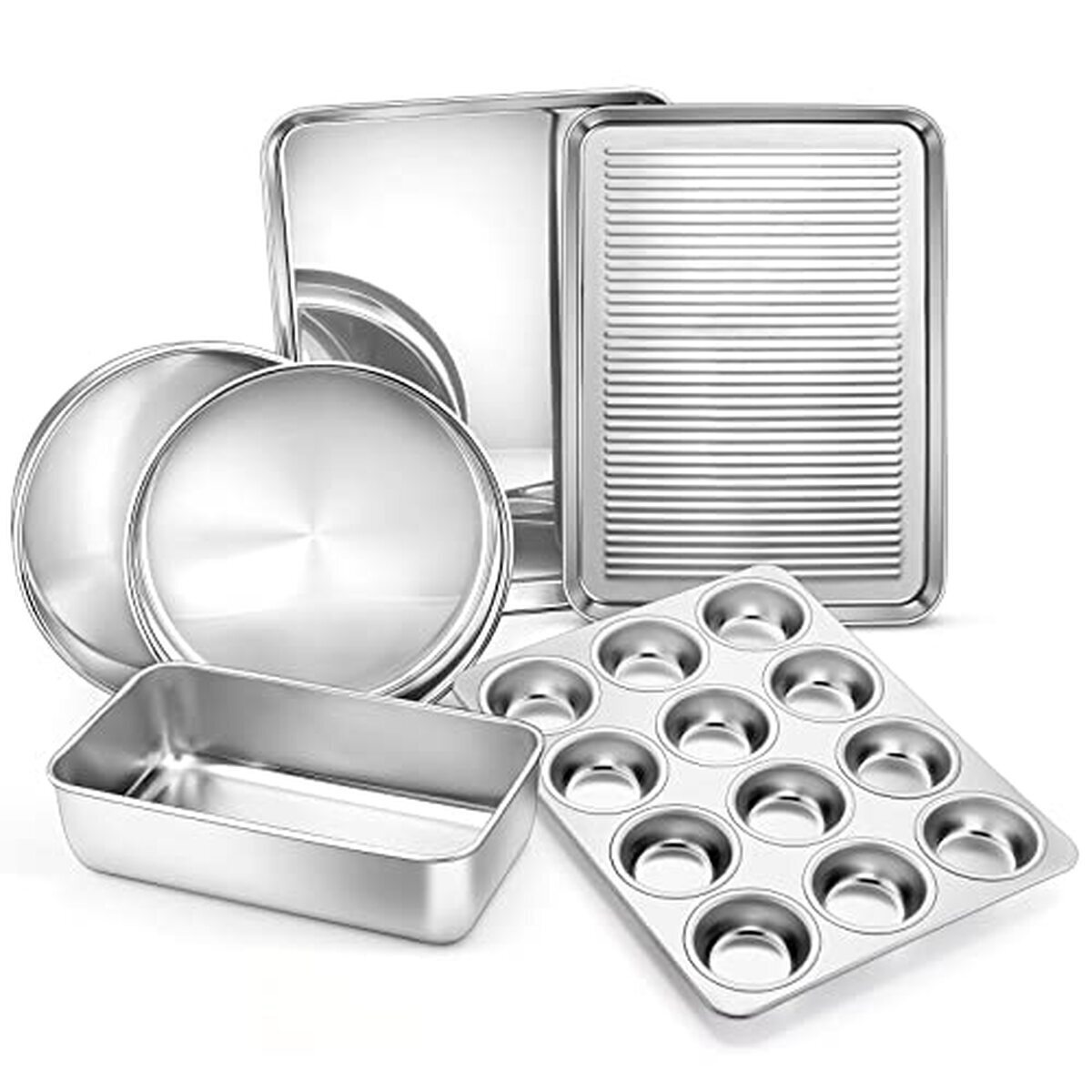 Test : moules de cuisson E-far en inox, lot de 6 pour four