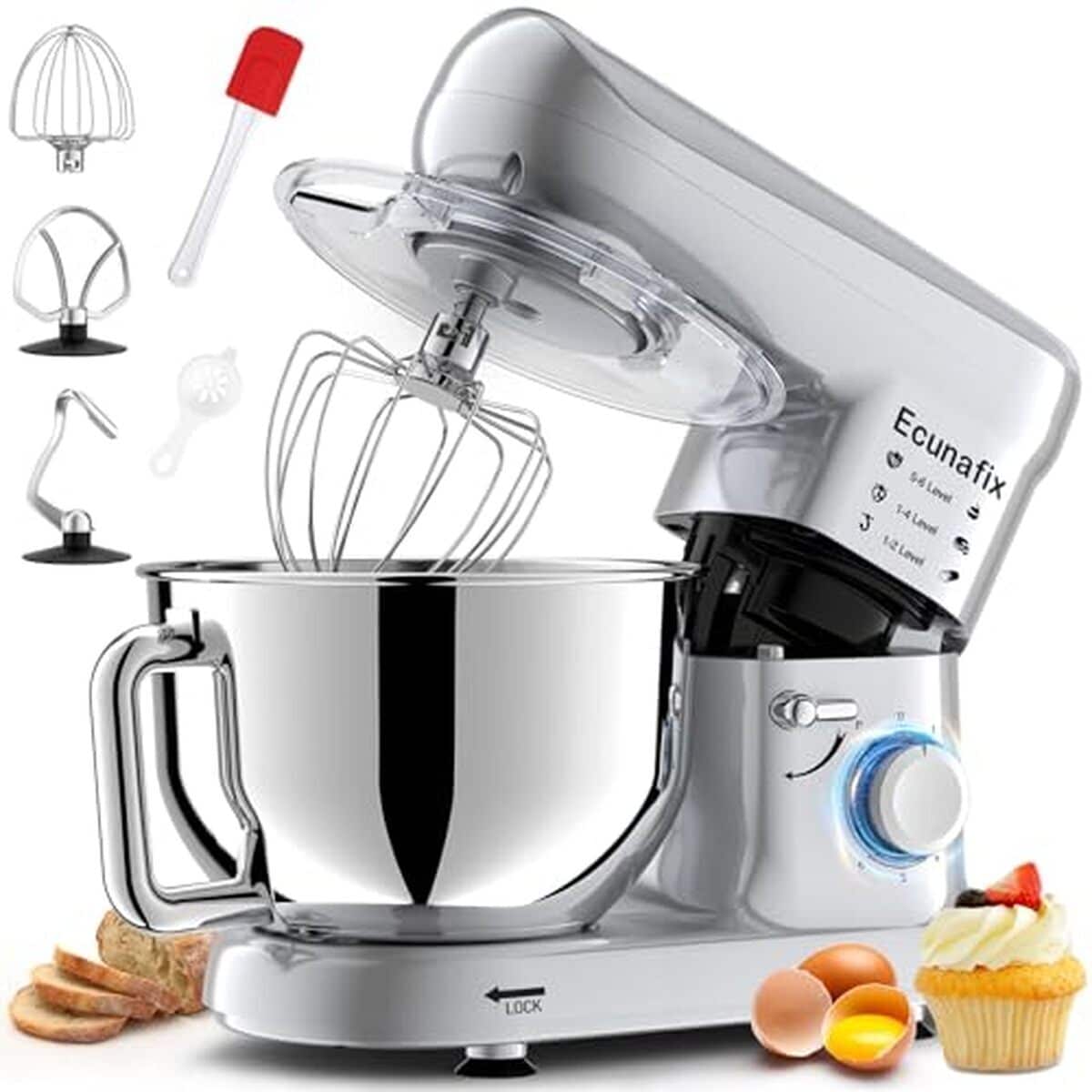 Test : robot pâtissier 1500W multifonctions 6, 5L