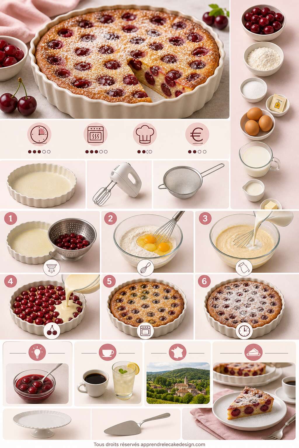 Fiche recette La meilleure recette de clafoutis aux cerises Fiche recette La meilleure recette de clafoutis aux cerises
