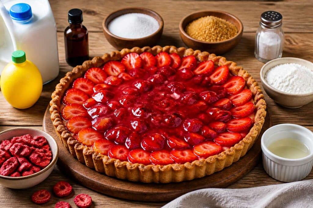 Recette de tarte rustique aux fraises