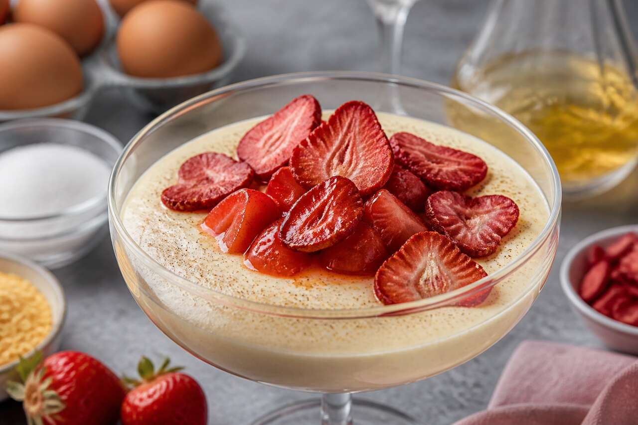 Recette de sabayon aux fraises