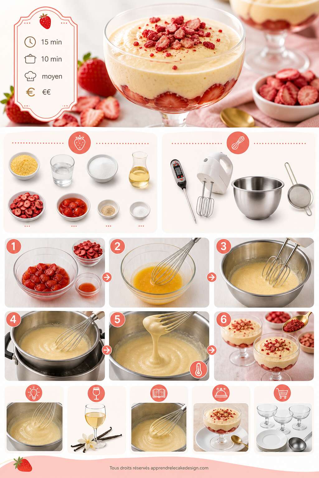Fiche recette Recette de sabayon aux fraises