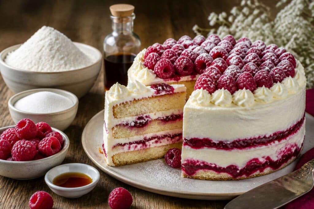 Recette du layer cake aux framboises