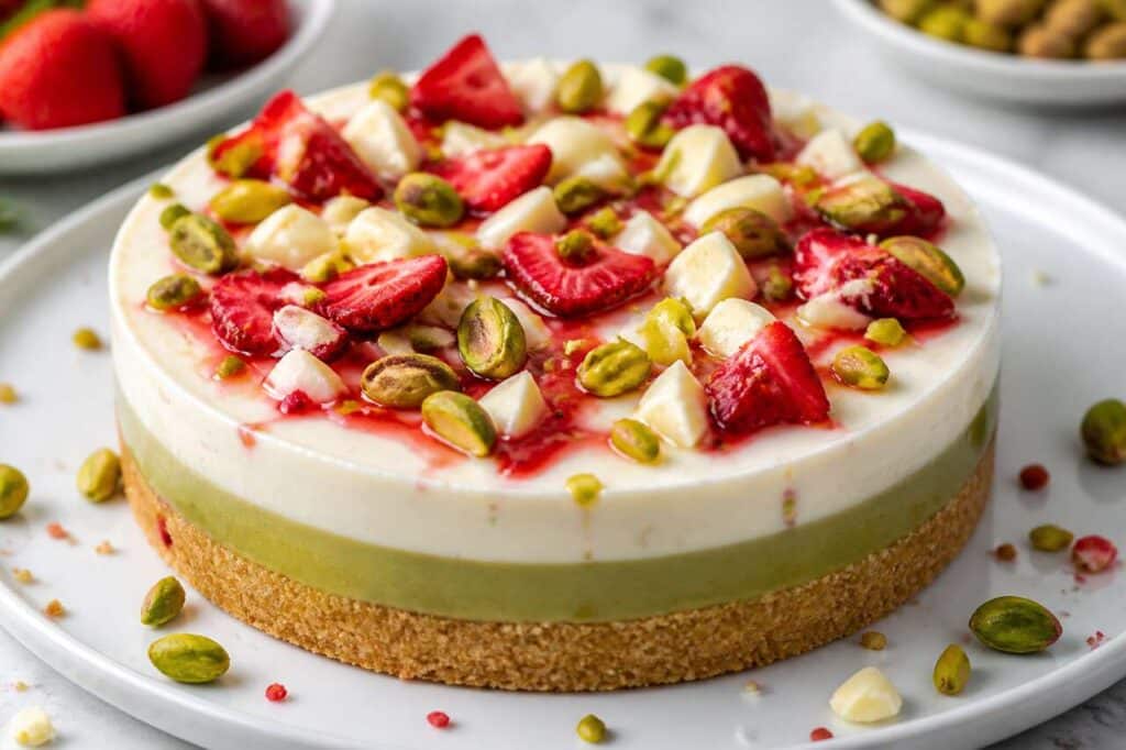 Recette d'entremets fraises et pistache