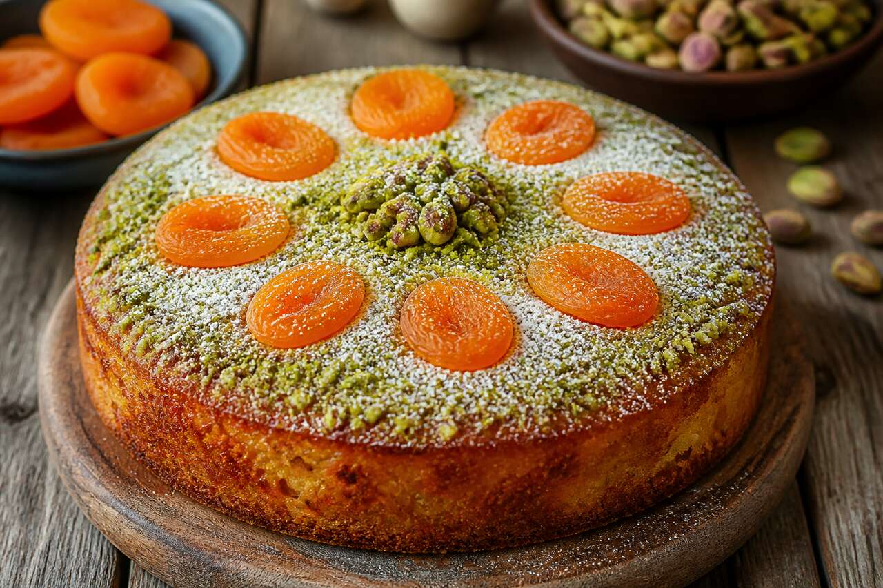Recette de moelleux aux pistaches et abricots