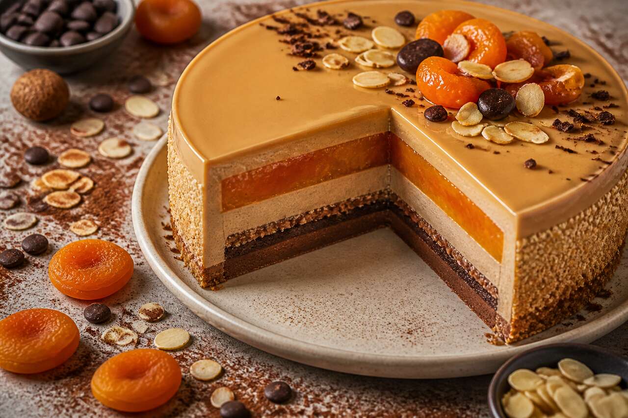 Recette d'entremets abricot et chocolat Dulcey