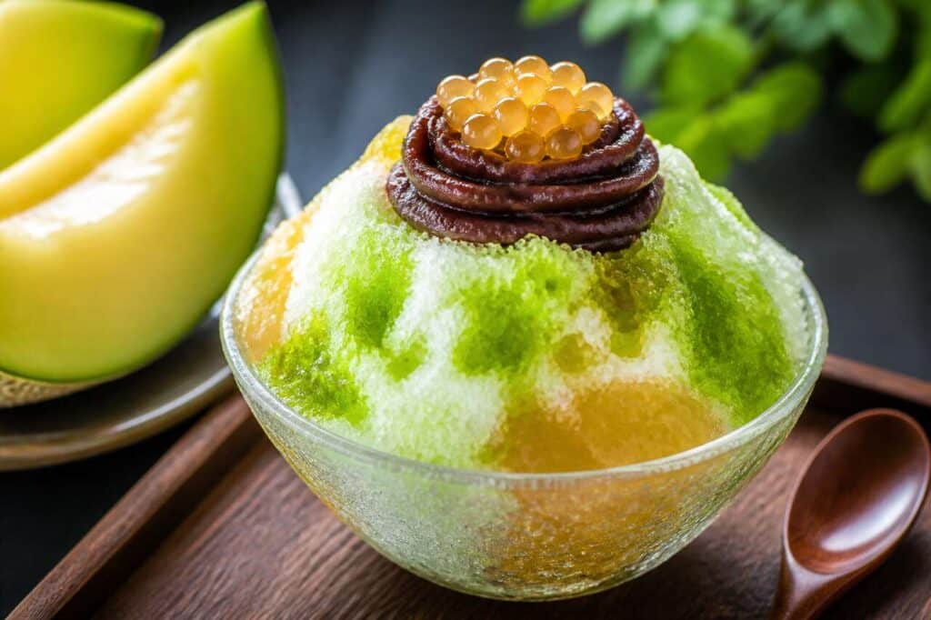 Recette de kakigori au melon