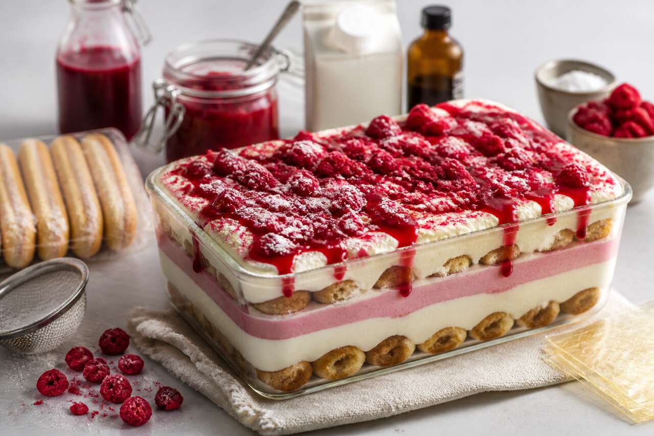 Recette du tiramisu aux framboises
