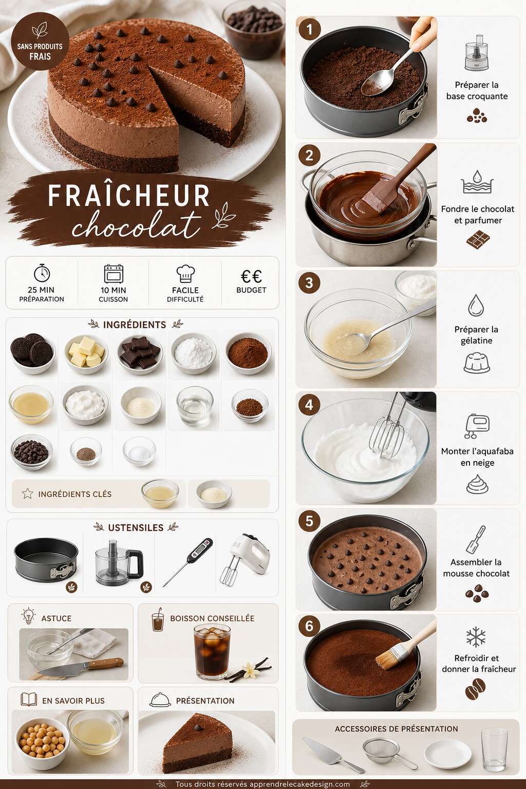 Fiche recette Recette de fraîcheur chocolat Fiche recette Recette de fraîcheur chocolat