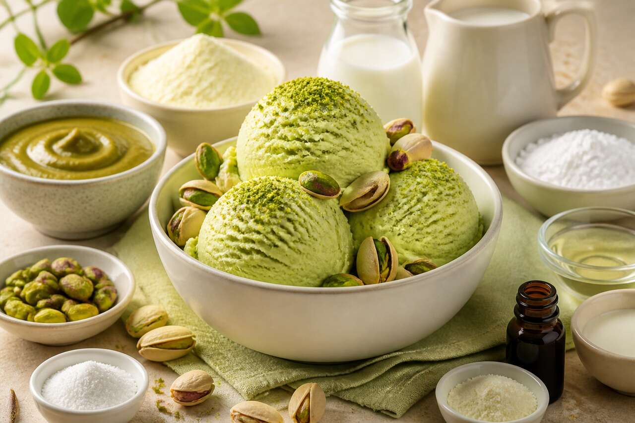 Recette de glace à la pistache maison