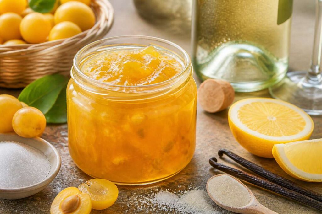 Recette de confiture de mirabelles au vin blanc