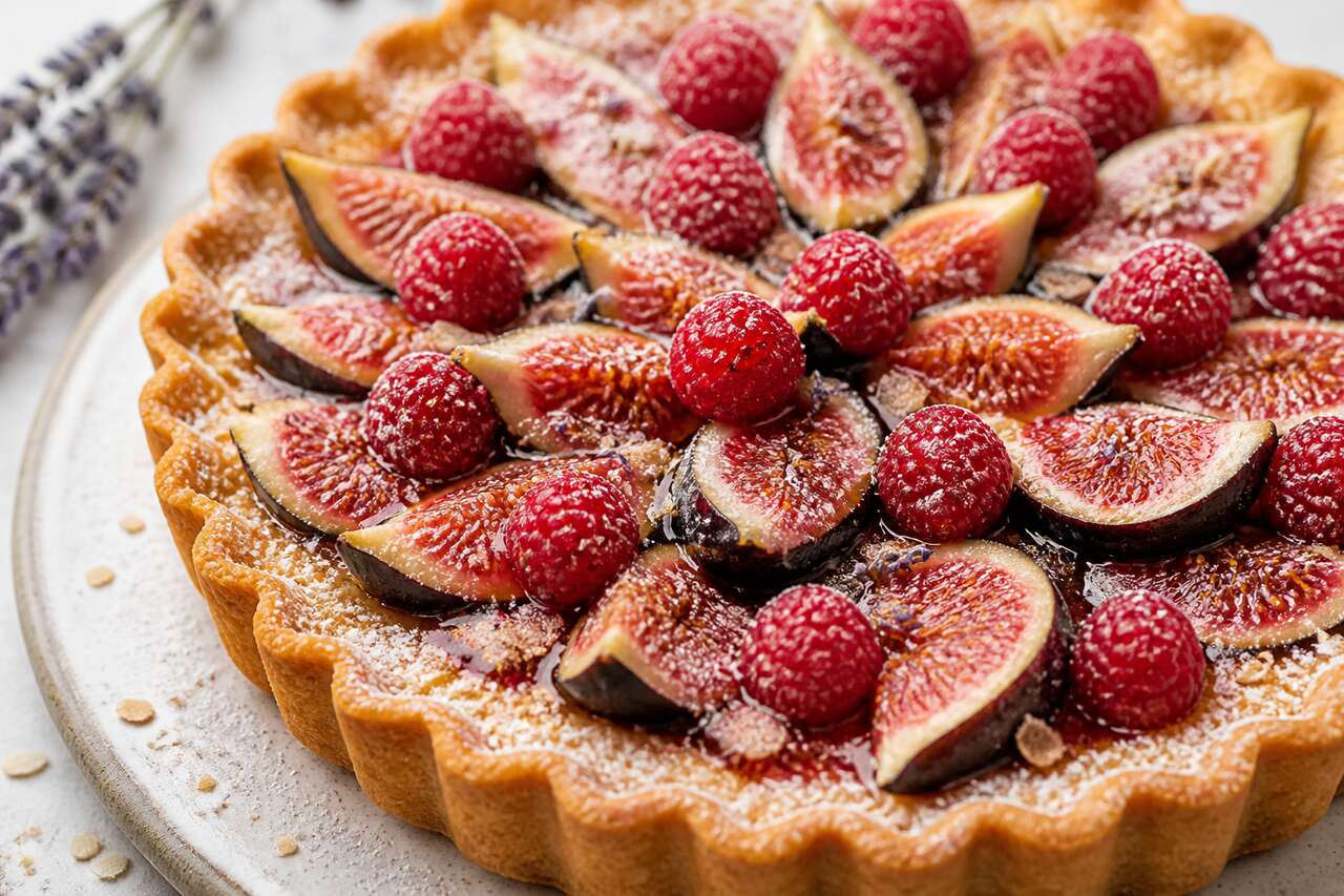 Recette de tarte aux figues et framboises