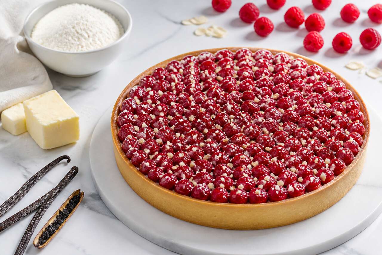Recette de la tarte framboise de Christophe Adam
