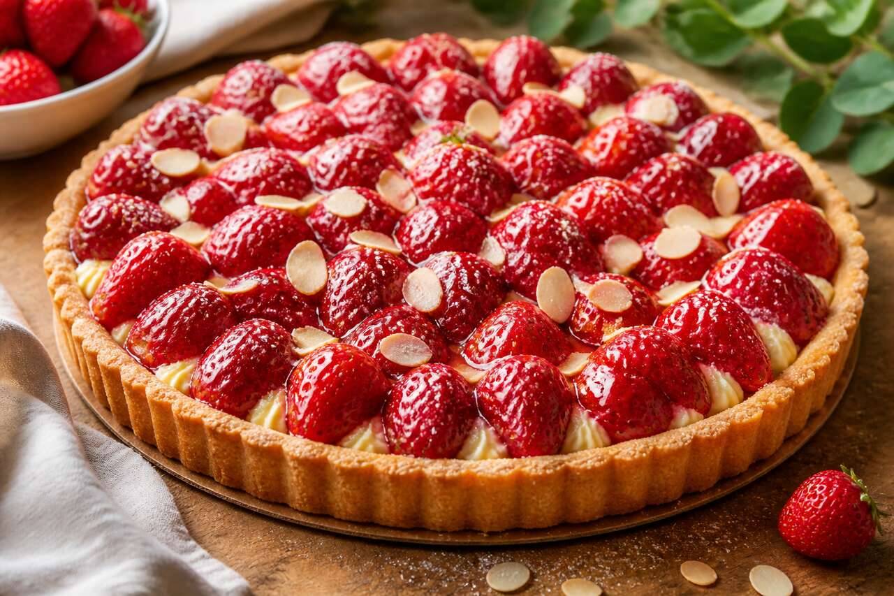 Recette de tarte aux fraises facile et rapide
