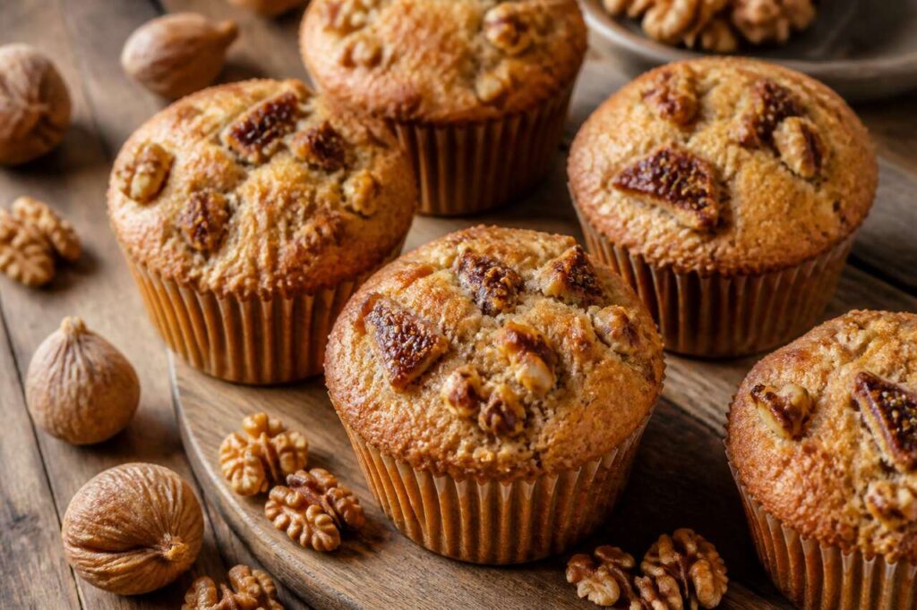 Recette de muffins aux figues et aux noix