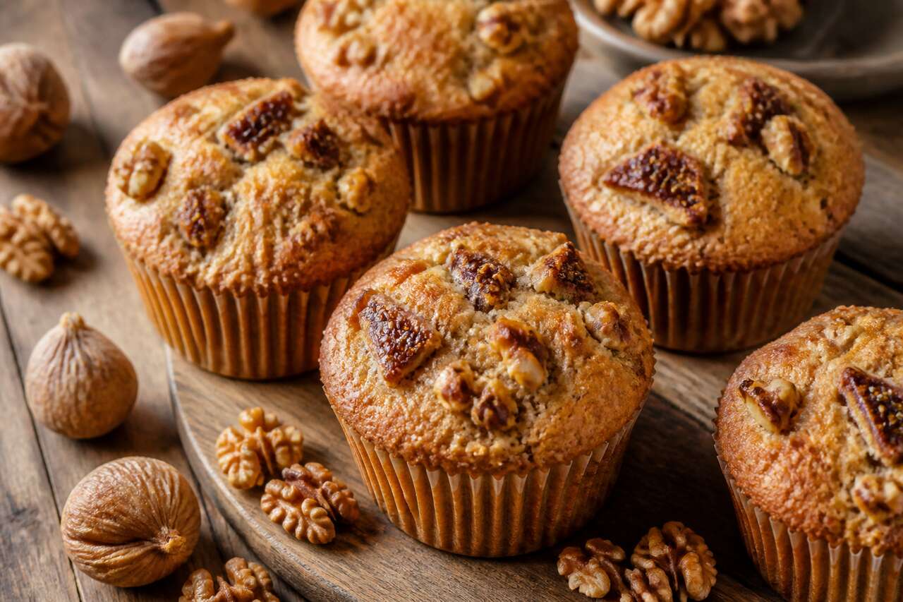 Recette de muffins aux figues et aux noix
