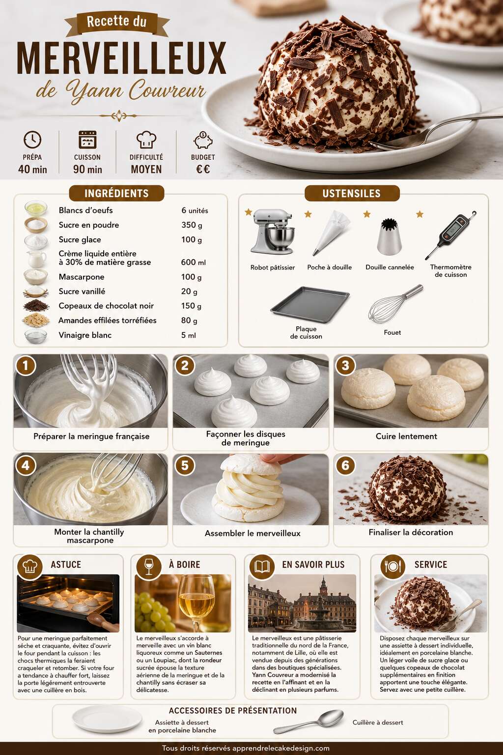 Fiche recette Recette du merveilleux de Yann Couvreur