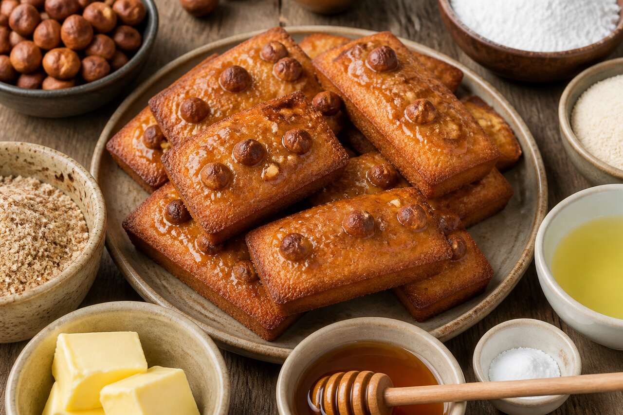 Recette de financiers au miel et aux noisettes