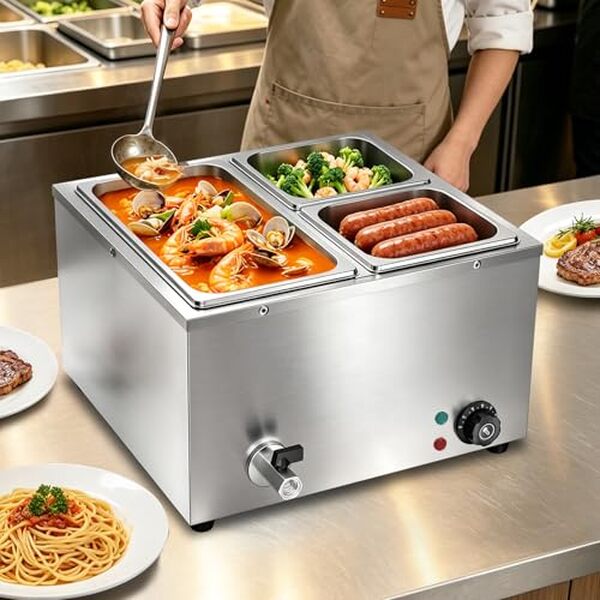 Découvrez notre test complet du chauffe-plats TAIMIKO 3 bacs bain marie en inox : performances, avantages et avis pour équiper votre cuisine professionnelle.