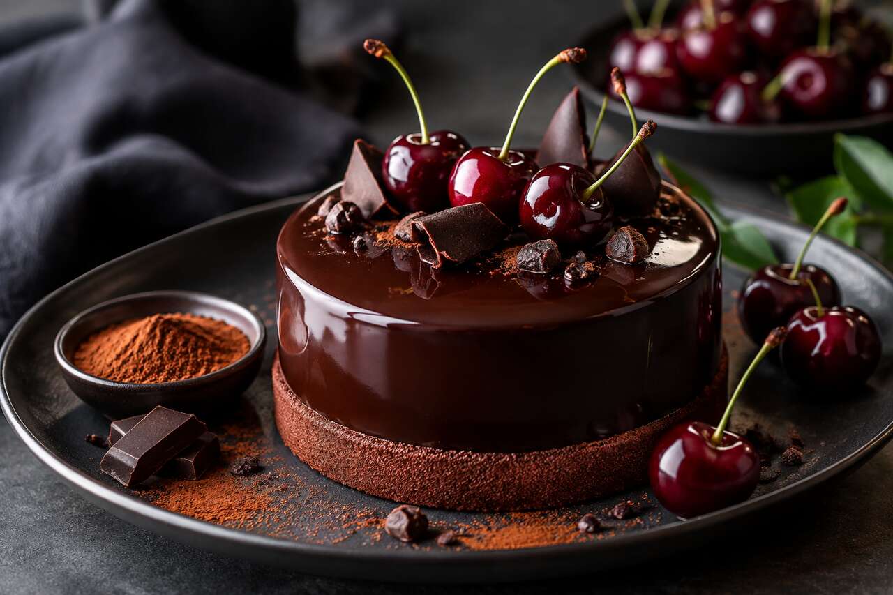 Recette de l'entremets façon forêt-noire