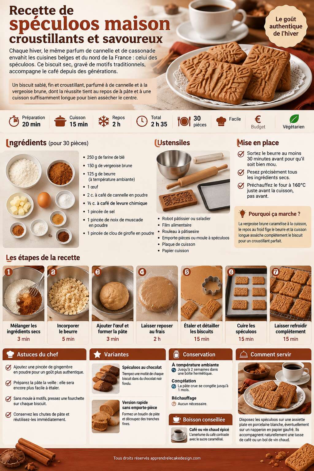 Fiche recette Recette de spéculoos maison croustillants et savoureux Fiche recette Recette de spéculoos maison croustillants et savoureux