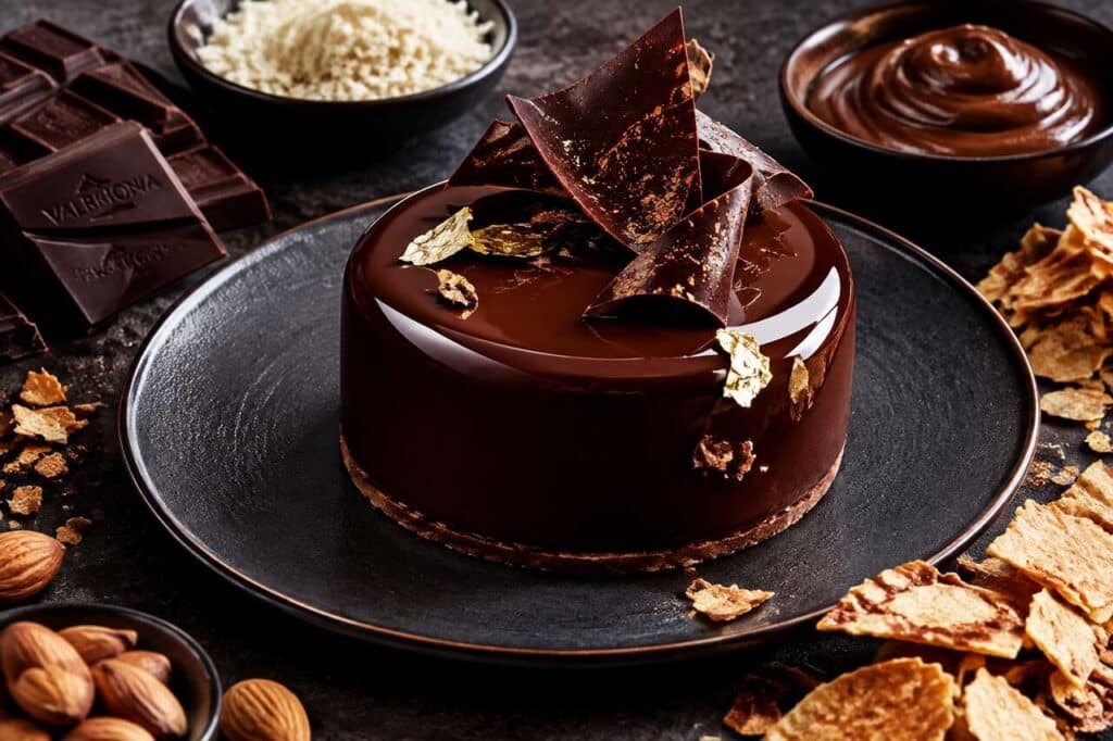 Recette d'entremets au chocolat Valrhona