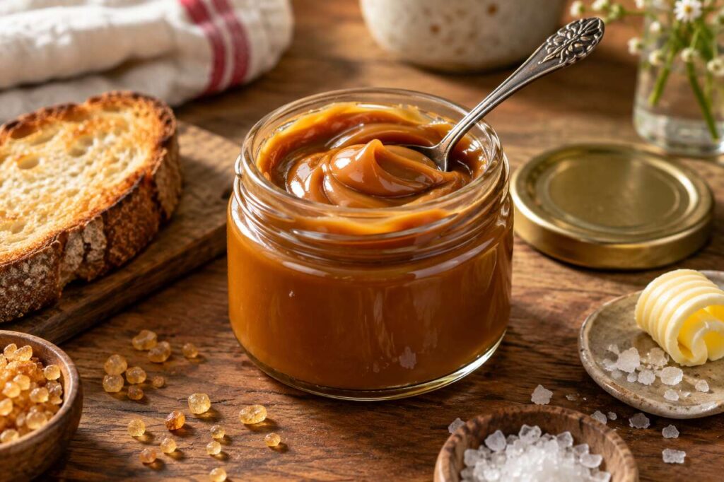 Recette de pâte à tartiner au caramel beurre salé maison