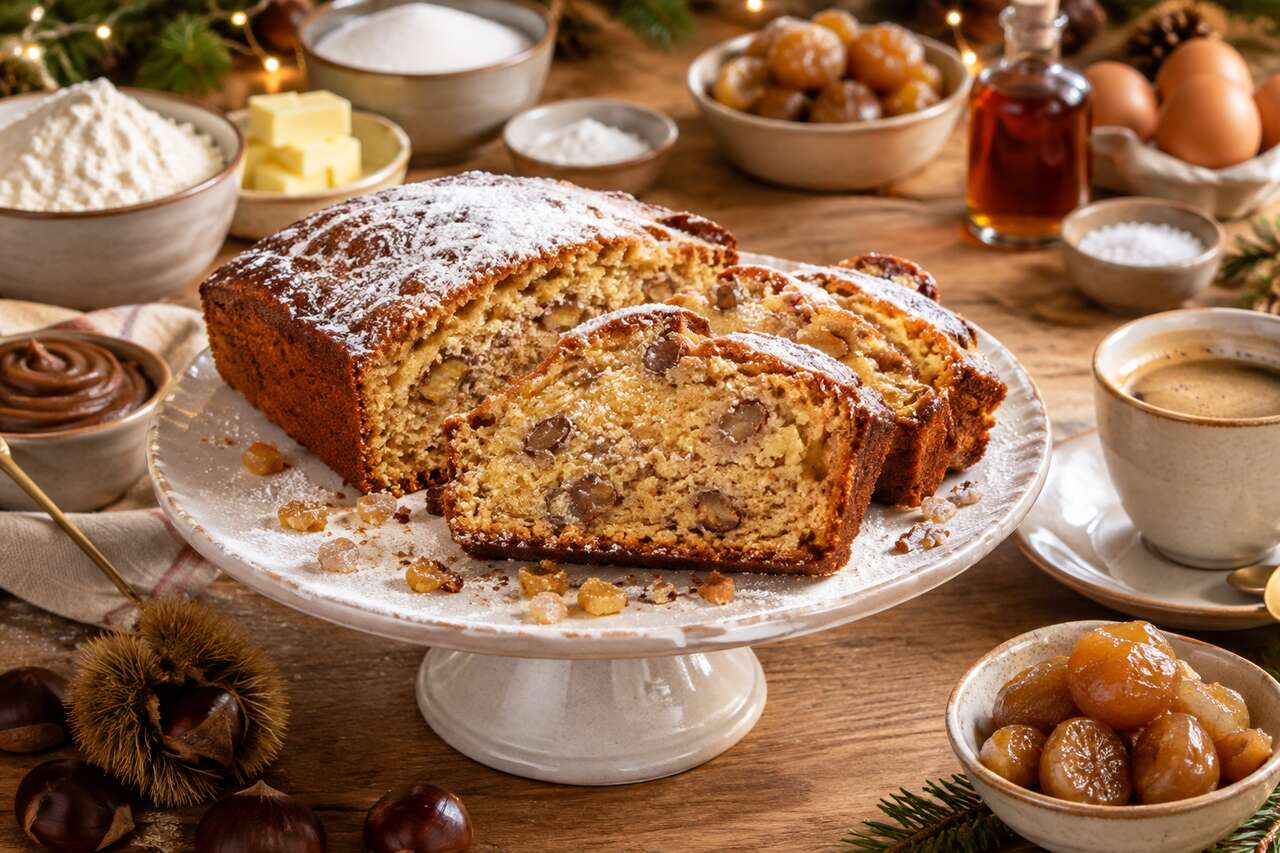 Recette du cake aux marrons glacés
