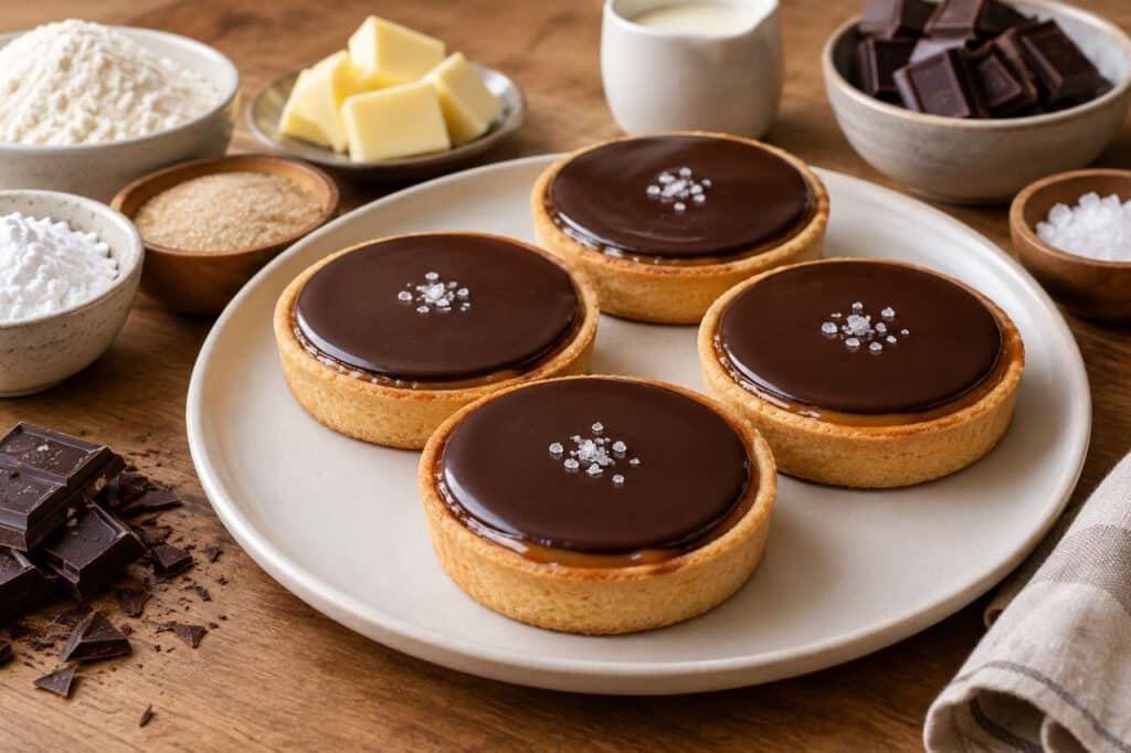 Recette de tartelettes au chocolat et caramel au beurre salé