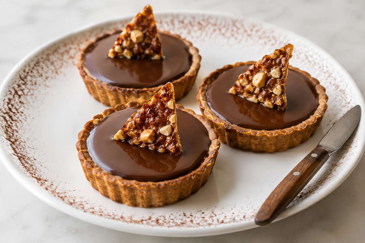 Recette de tartelettes chocolat praliné croustillant